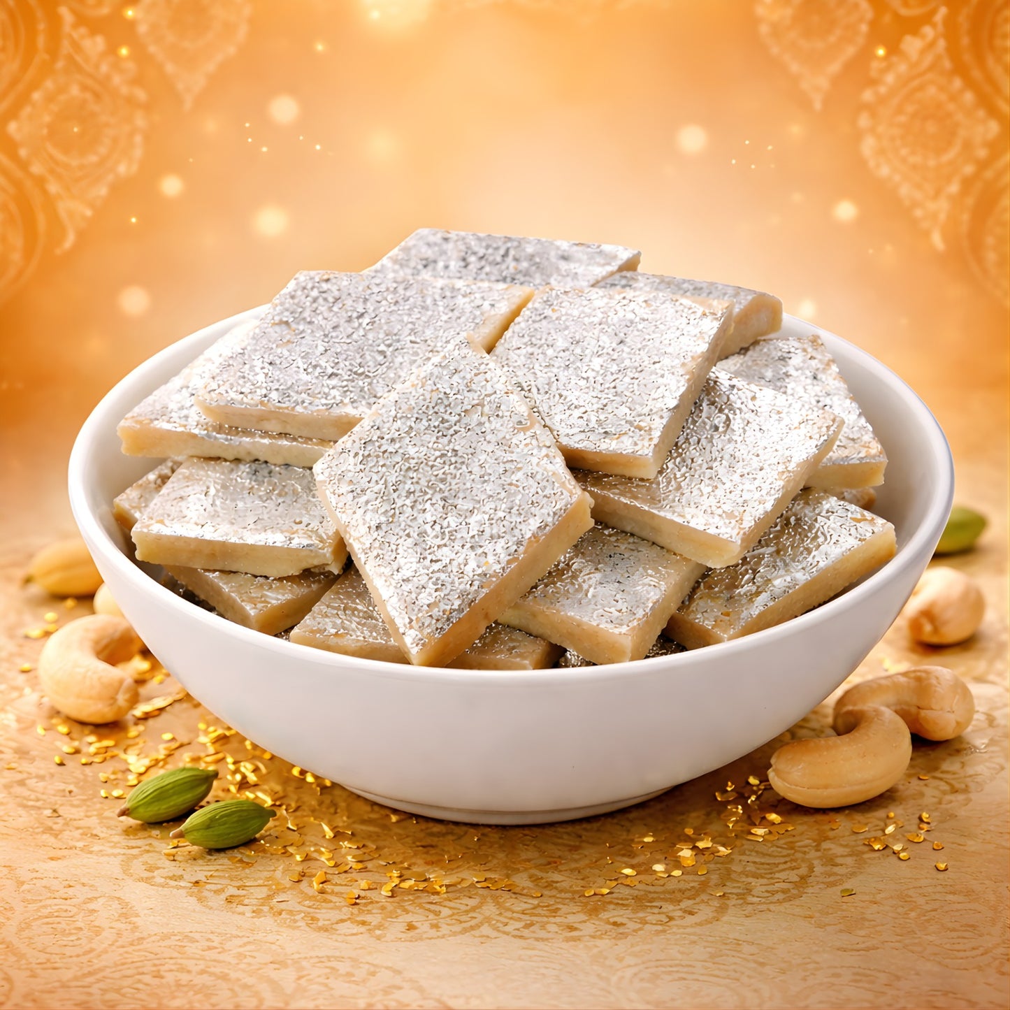 Kaju Burfi – Rich, Creamy Cashew Delight