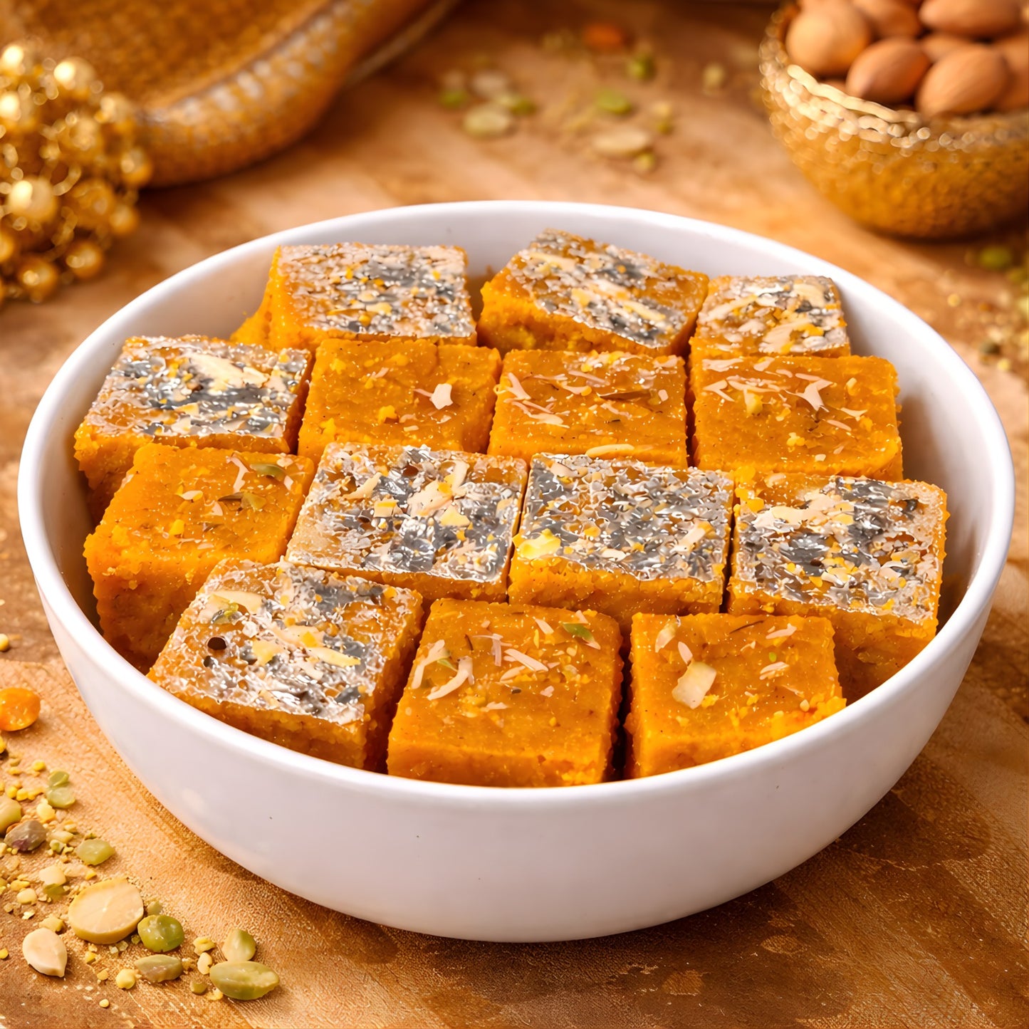 Desi Ghee Moong Dal Burfi – Rich, Flavorful Indian Sweet