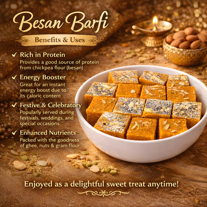 Desi Ghee Moong Dal Burfi – Rich, Flavorful Indian Sweet
